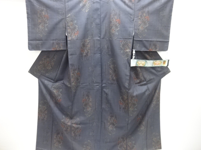 JAPANESE KIMONO / UNUSED DORO OSHIMA TSUMUGI (7 maruki)